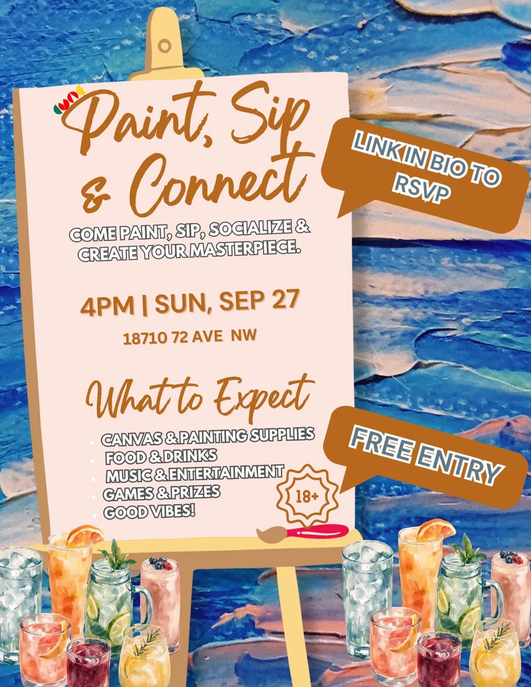 Paint, Sip and Connect: CYAE social night